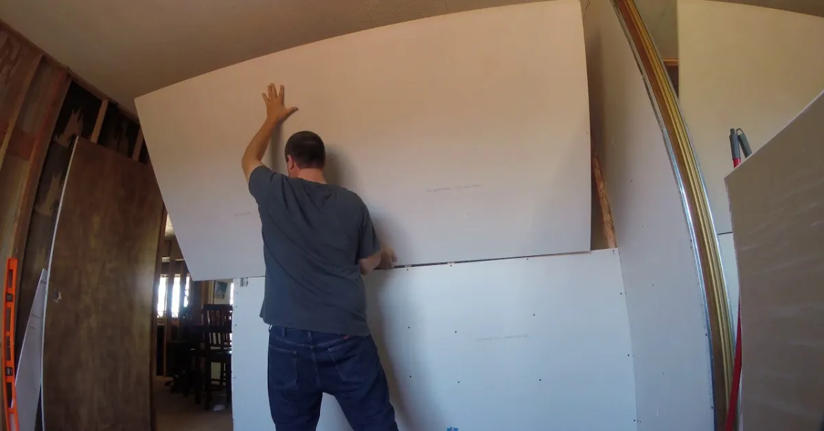 replacing drywall section