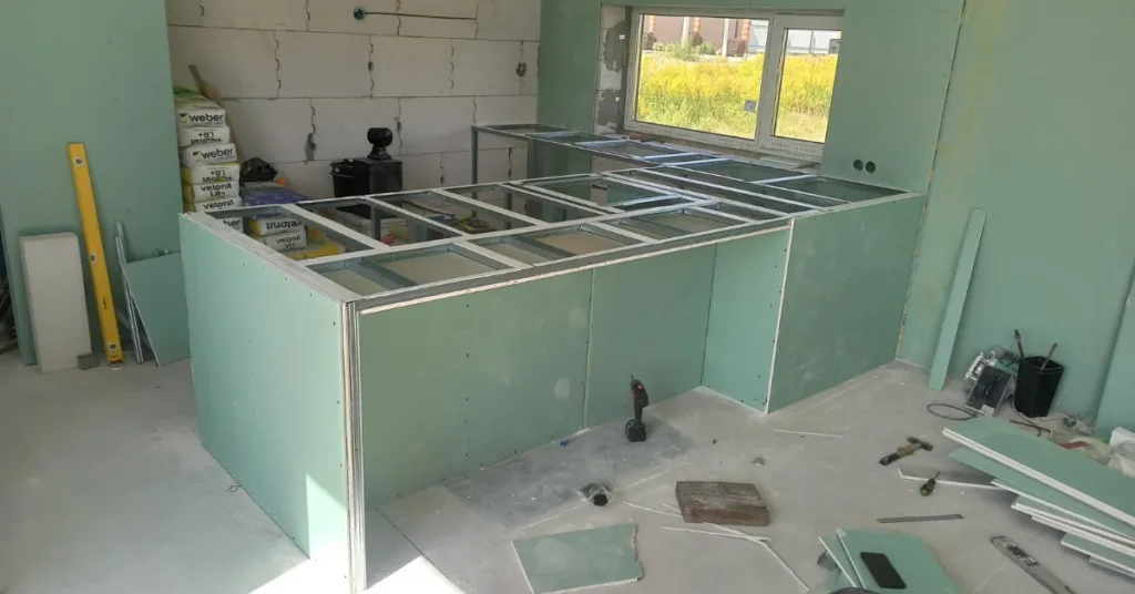 drywall in kitchen