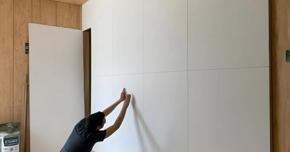 Install drywall over paneling