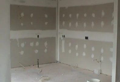 newly installed sheetrock