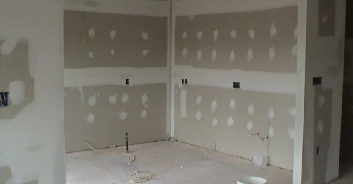 newly installed sheetrock