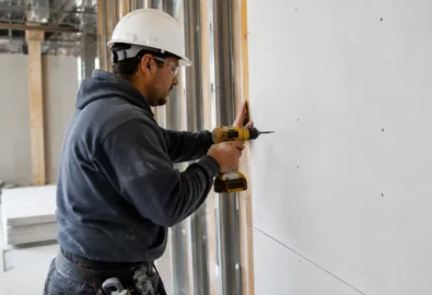 Commercial sheetrock installation