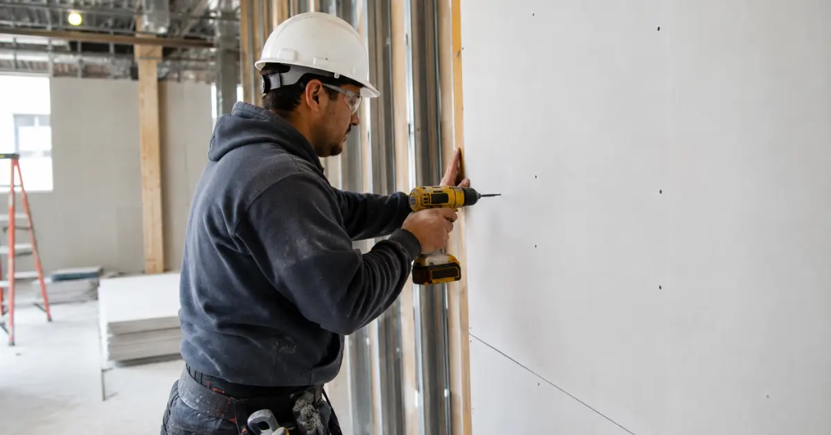 Commercial sheetrock installation