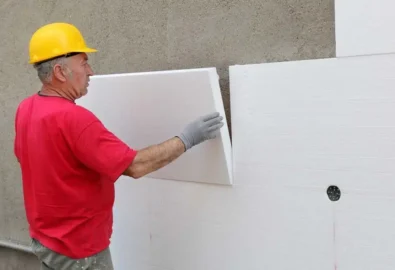 drywall on exterior wall
